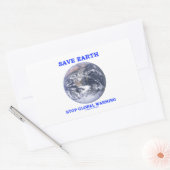 Rett Earth Stopp Global Warming (Blue Marble Earth Rechteckiger Aufkleber (Umschlag)