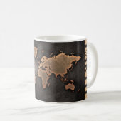 Rett Earth World Map Leder historisch global Kaffeetasse (VorderseiteRechts)