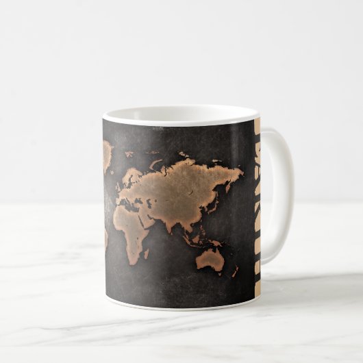 Rett Earth World Map Leder historisch global Kaffeetasse (VorderseiteRechts)
