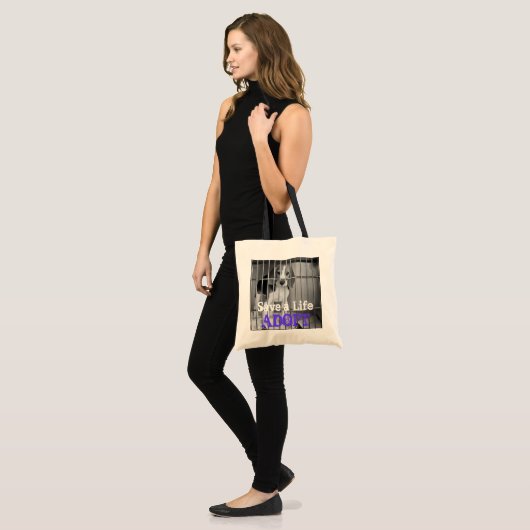 "Rett ein Leben. Adoptier" Beagle Tote Bag Tragetasche (Vorderseite (Model))