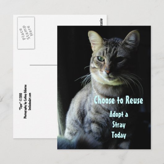 Rett ein Leben! Adoptier dir einen Helfer! Postkarte (Vorne/Hinten)