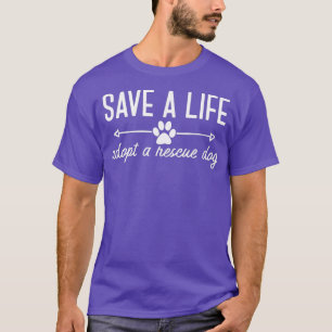 Rett ein Leben Adoptier eines Rettungshundes Niedl T-Shirt