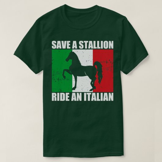 Rett eine Hengstfahrt auf Italienisch T-Shirt (Design vorne)