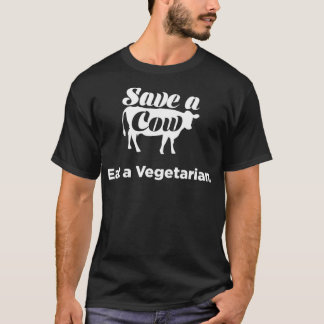 Rett eine Kuh, iss eine vegetarische lustig T-Shirt