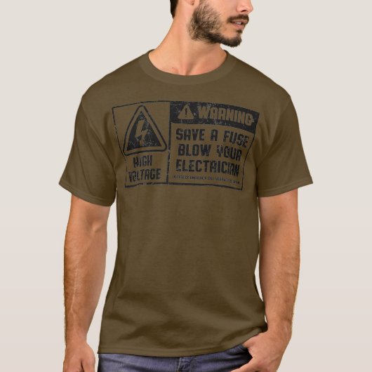 Rett eine Sicherung bläst Ihr Elektro-Funny Linema T-Shirt (Vorderseite)