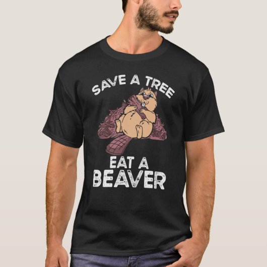 Rett einen Baum, der einen Biber isst T-Shirt (Vorderseite)