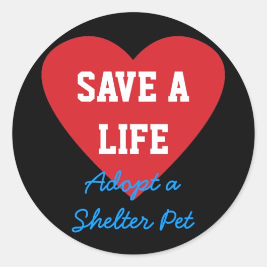 Rett einen lebenslang Adoptiert Unterschlupf Runder Aufkleber (Vorderseite)