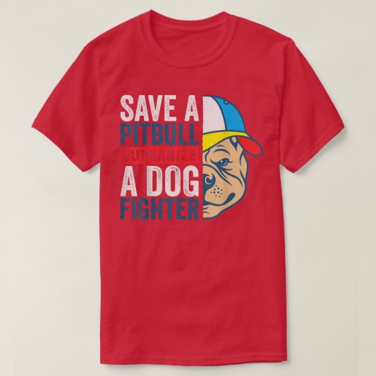 Rett einen Pitbull Euthanize einen Hundekämpfer, H T-Shirt (Design vorne)