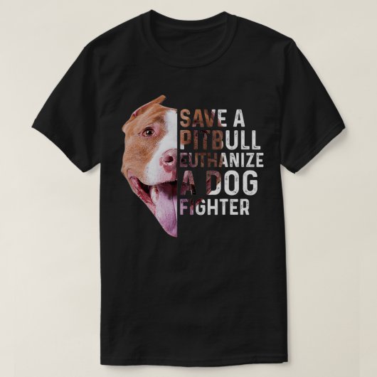 Rett einen Pitbull euthanize einen Hundekämpfer Lo T-Shirt (Design vorne)
