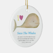 Rett einen Wal, Rett einen Planeten Keramik Ornament (Rechts)