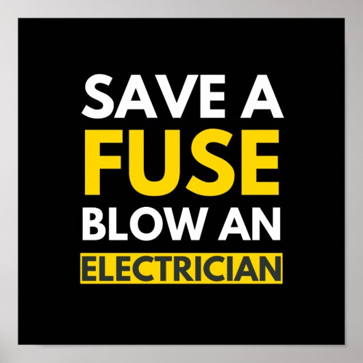 Rett einer Sicherung eines Elektrikers Poster (Vorne)