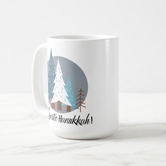 Rett eines Baumes - feiern Sie Hanukkah Kaffeetasse (Vorderseite Links)