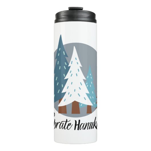 Rett eines Baumes - feiern Sie Hanukkah Thermosbecher (Vorderseite)