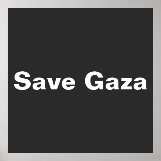 Rett eines einfachen Texts für Gaza zur Unterstütz Poster (Vorne)