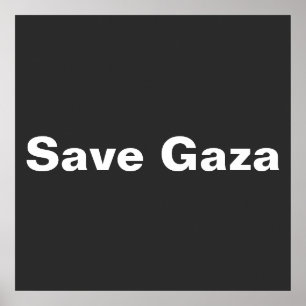 Rett eines einfachen Texts für Gaza zur Unterstütz Poster