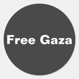 Rett eines einfachen Texts für Gaza zur Unterstütz Runder Aufkleber