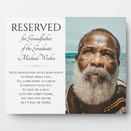 Rett eines Großvaters der Graduate Memorial Fotoplatte (Vorderseite)