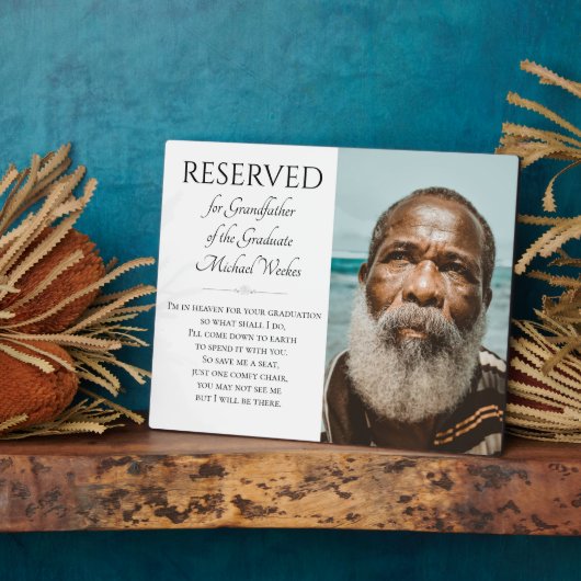 Rett eines Großvaters der Graduate Memorial Fotoplatte (Seite)