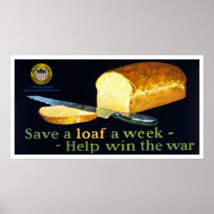 Rett eines Loaf a Week ~ Hilfe gewinnen Krieg Poster