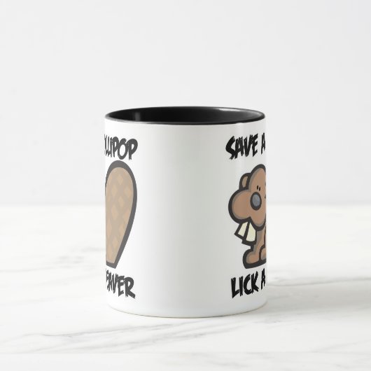 Rett eines Lollipop Lick a Beaver Tasse (Zentrum)