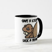Rett eines Lollipop Lick a Beaver Tasse (VorderseiteRechts)