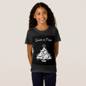 Rett eines Tree Christmas Tree Star Black and Whit T-Shirt (Vorne ganz)