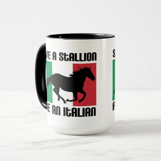Rett eines Trillenfahrens und eines italienischen Tasse (Vorderseite Links)