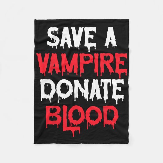 Rett eines Vampire-Blutspendenkostüms Fleecedecke (Vorderseite)