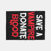 Rett eines Vampire-Blutspendenkostüms Fleecedecke (Vorderseite (Horizontal))