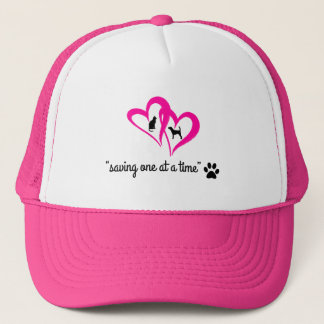 "Rett eins nach dem anderen" Hut (pink) Truckerkappe