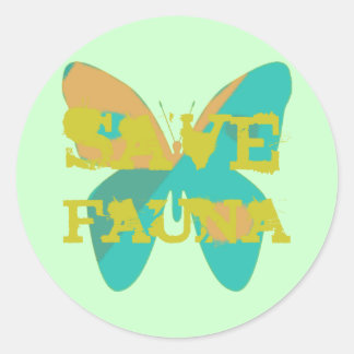 Rett Fauna Runder Aufkleber