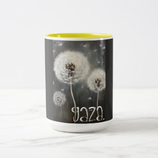 Rett Gaza. Kein Krieg, nur Frieden. Zweifarbige Tasse