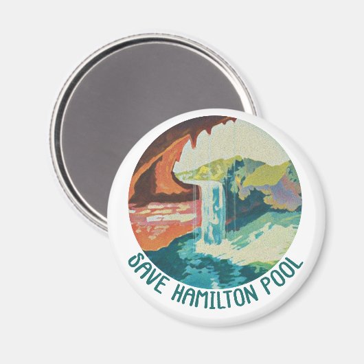 Rett Hamilton Pool - Küche Magnet (Vorderseite/Rückseite)