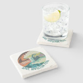 Rett Hamilton Pool Marble Stone Untersetzer (Seitenansicht)