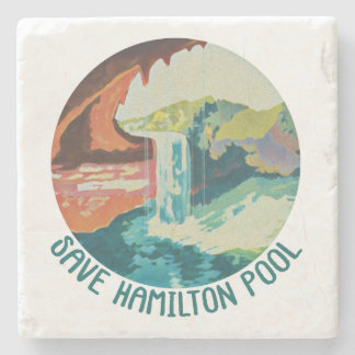 Rett Hamilton Pool Marble Stone Untersetzer