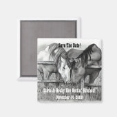 RETT: HITCHING: HORSE ART MAGNET (Vorderseite/Rückseite)