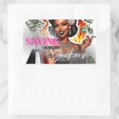 "Rett ist für Aufkäufer" Kreditkartenaufkleber Rechteckiger Aufkleber (Tasche)