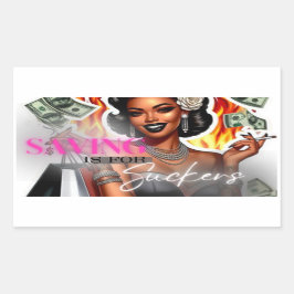 "Rett ist für Aufkäufer" Kreditkartenaufkleber Rechteckiger Aufkleber