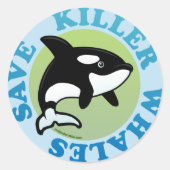 Rett Killer Whales Runder Aufkleber (Vorderseite)