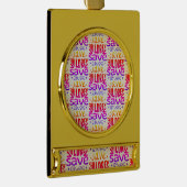 Rett Kinder, Rett Leben Banner-Ornament Gold (Rechts)