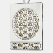 Rett Kinder, Rett Leben Banner-Ornament Silber (Links)