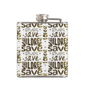 Rett Kinder, Rett Leben Flachmann (Rückseite)