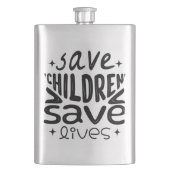 Rett Kinder, Rett Leben Flachmann (Vorderseite)