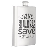 Rett Kinder, Rett Leben Flachmann (Rechts)