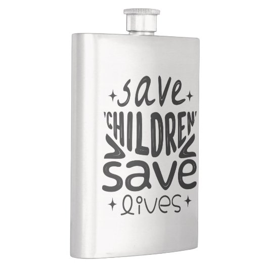 Rett Kinder, Rett Leben Flachmann (Rechts)