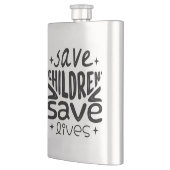 Rett Kinder, Rett Leben Flachmann (Links)