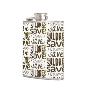 Rett Kinder, Rett Leben Flachmann (Links)