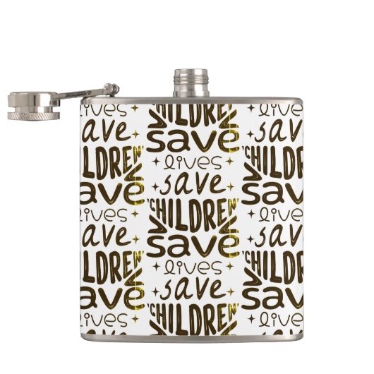 Rett Kinder, Rett Leben Flachmann (Geöffnet)