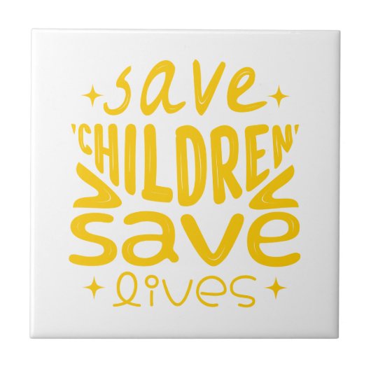 Rett Kinder, Rett Leben Fliese (Vorderseite)