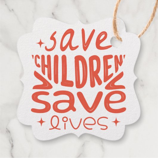 Rett Kinder, Rett Leben Geschenkanhänger (Rückseite)